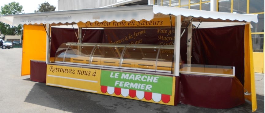 R 4+1 remorque vitrine simple essieu