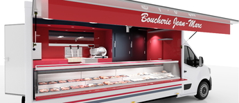 4000 camion boucher pour tournées et marchés
