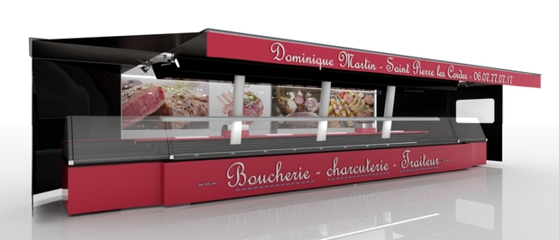 R 7+2 remorque vitrine
