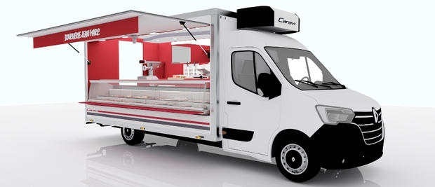 4000 camion boucher pour tournées et marchés