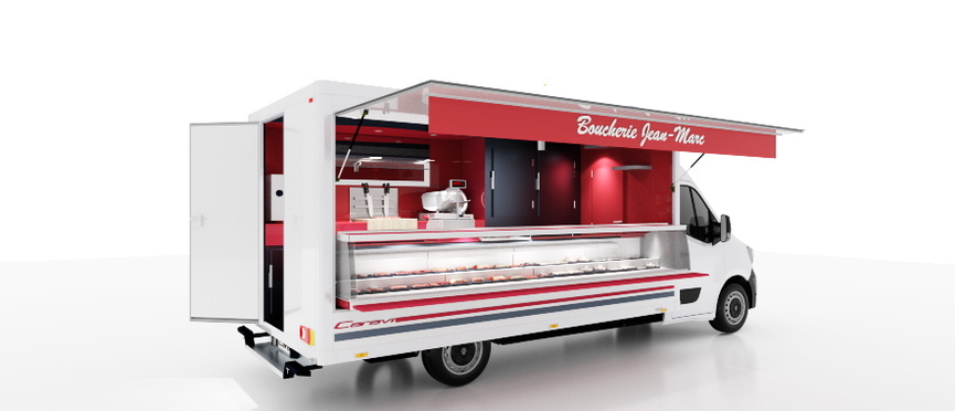 4000 camion boucher pour tournées et marchés
