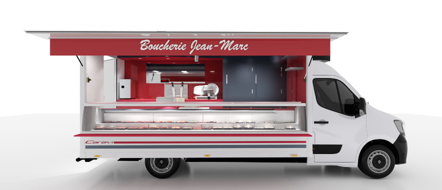 4000 camion boucher pour tournées et marchés