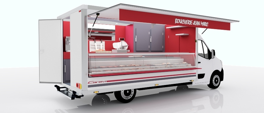 4000 camion boucher pour tournées et marchés